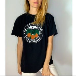 Vintage 🍊California Black County of Orange Tee